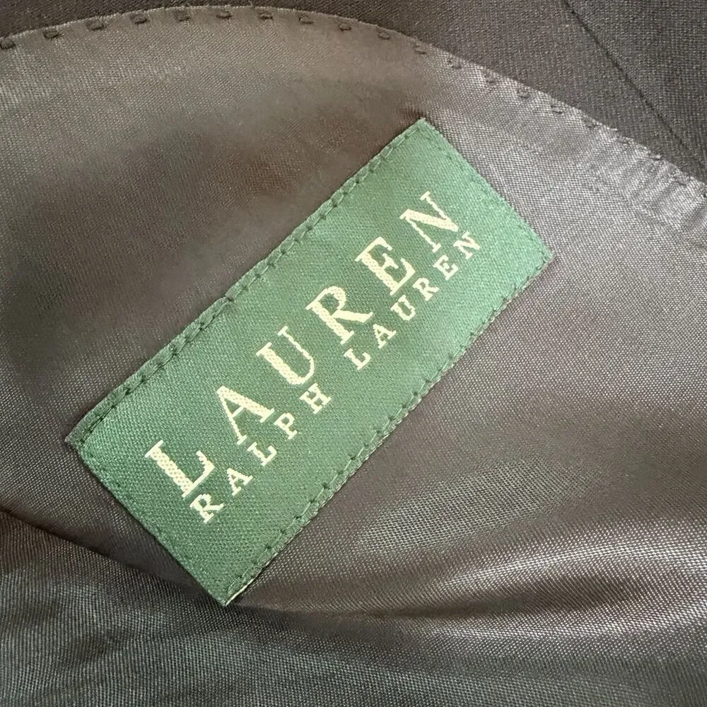 Lauren Ralph Lauren Blazer 44R Black 100% Wool Sport Coat Men’s